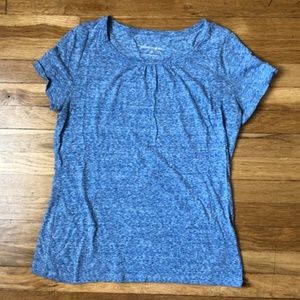 Fashion Bug Short Sleeve Tee Heathered Blue/White